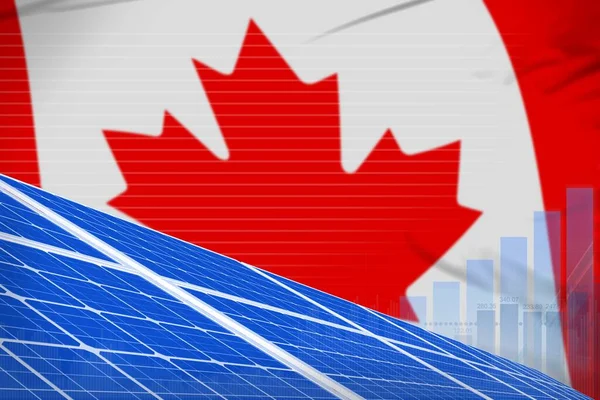 Canada Solar Energy Digital Graph Concept Renewable Energy Industrial Illustration — Foto de Stock