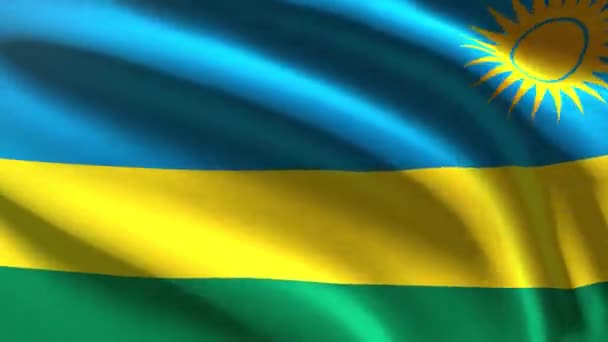 Ruanda Bayrağı Döngü Animasyonu — Stok video