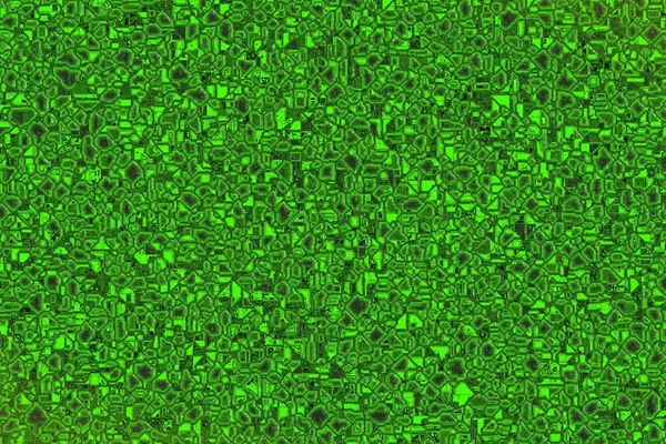 Καταπληκτικό Πράσινο Πρότυπο Κρυστάλλων Υπολογιστή Ψηφιακά Έκανε Εικόνα Υφή — Φωτογραφία Αρχείου