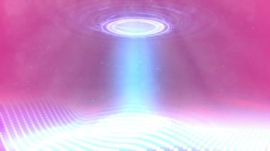 cyber background of two HUD circles, fashion teleport concept