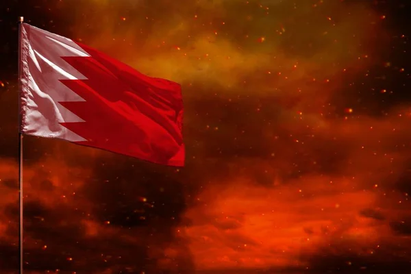 Modélisation Flottante Drapeau Bahreïn Avec Espace Vide Pour Vos Données — Photo