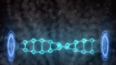 DNA molekülü düşük yarıda döner, cg medikal 3D animasyon