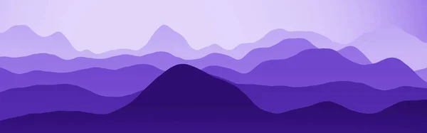 Cute Purple Hills Peaks Wild Landscape Panoramic Picture Background Illustration — Stock Photo, Image