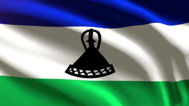Lesotho Εορταστική Σημαία Βρόχο Animation — Αρχείο Βίντεο