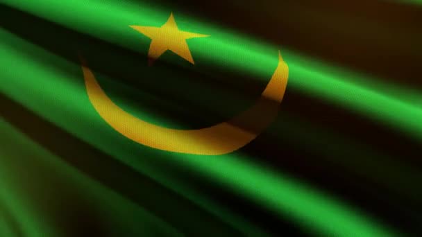 Mauretaniens Flagga Loop Animation — Stockvideo