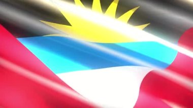 Antigua ve Barbuda bayrağı - döngü animasyonu