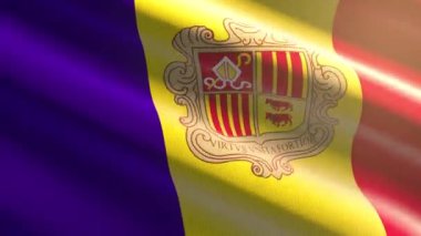 Andorra parlak bayrak - döngü animasyonu