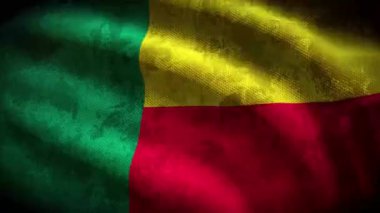 Benin grunge bayrağı - döngü canlandırması
