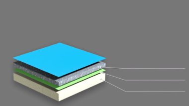 Sanayi 3D oluşturma, inşaat altyapısı ve başlık çizgileri gri üzerine izole edilmiş