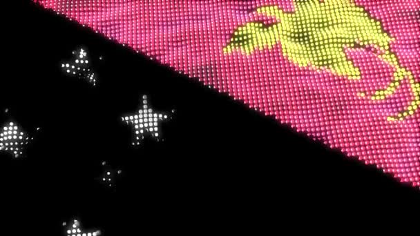 Papua Neuguinea Web Konzept Flaggenschleife — Stockvideo