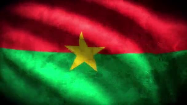 Burkina Faso Grungy Flaggenschlaufe — Stockvideo