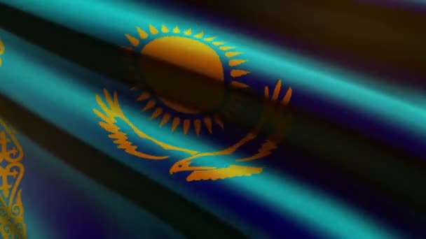 Σημαία Καζακστάν Βρόχο Animation — Αρχείο Βίντεο