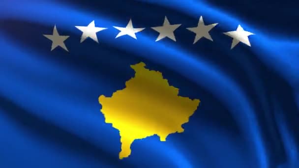 Εορταστική Σημαία Του Κοσσυφοπεδίου Animation — Αρχείο Βίντεο