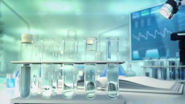 Geneeskunde Animatie Klinische Drinkwater Gen Test — Stockvideo