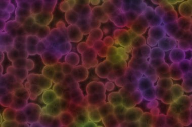 Şirin sanatsal birçok biyolojik bakteri dijital arkaplan çizimi