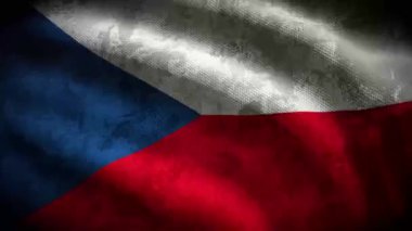 Çek grunge bayrağı - döngü animasyonu