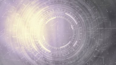 Hareket eden ui veya hud dairelerinin canlı siber soyut arkaplanı, bu kavram - soyut 3D görüntüleme