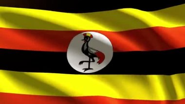 Uganda bayrağı - döngü animasyonu