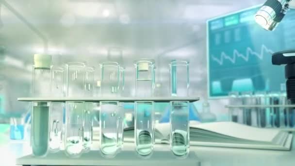 Klinische Analyse Von Natürlichem Wasser Animation Gesundheitswesen — Stockvideo