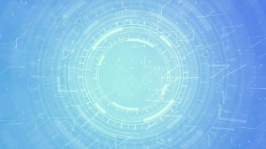 Üç boyutlu soyut illüstrasyon - hareket eden hud dairelerinin parlak modern soyut arka planı, bilim konsepti