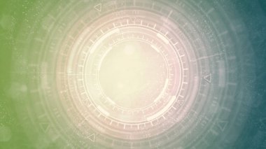 Ui dairelerini hareket ettirmenin canlı modern soyut arka planı, bilimsel kavram - soyut 3D canlandırma