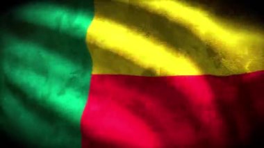 Benin grungy bayrak döngüsü