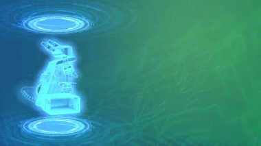 cg endüstriyel 3 boyutlu mikroskop holografik dönüşümlü animasyon