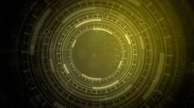 Hareketli hud dairelerinin, moda konseptinin, soyut üç boyutlu canlandırmanın canlı yüksek teknolojili soyut arka planı