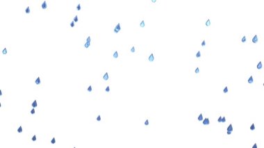 Büyük yağmur damlaları izole edilmiş. Hava tahmini. arkaplan konsepti 3B video