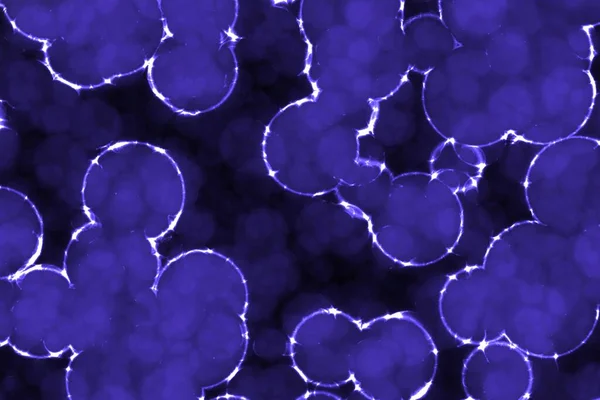 Elképesztő Kreatív Kék Nagy Mennyiségű Szerves Mikroorganizmusok Digitális Művészeti Háttér — Stock Fotó