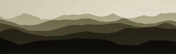 Artistico Montagne Gialle Picchi Notte Disegno Digitale Texture Illustrazione — Foto Stock