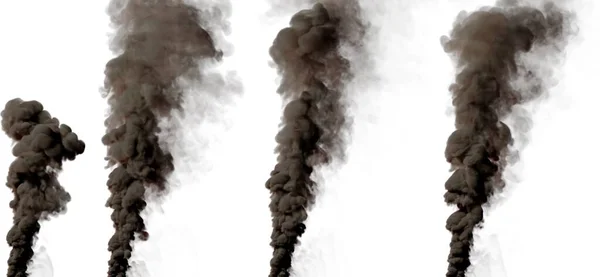 Big Pillar Smoke White Isolated Cgi Industrial Illustration — Stock Photo, Image