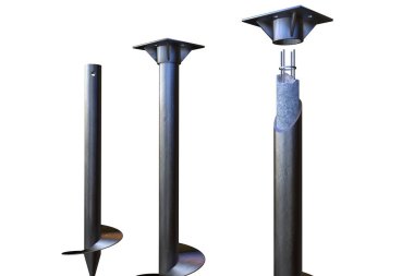 Vida iskeleleri çimento ve takviye ile doldurulmuş, izole dijital endüstriyel 3D görüntüleme