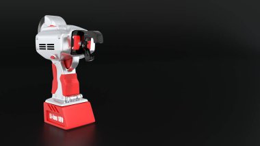 elektrikli demir çubuk tel kademe aracı, cg endüstriyel 3D illüstrasyon