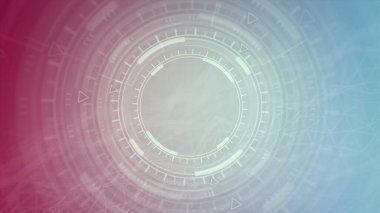 Soyut 3D illüstrasyon - çok renkli yüksek teknoloji soyut arkaplan taşınan ui daireleri, moda kavramı