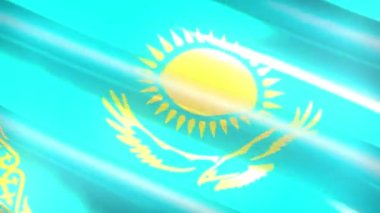 Kazakistan bayrağı - döngü animasyonu