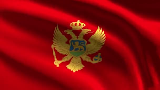 Černá Hora Slavnostní Vlajka Smyčka Animace — Stock video