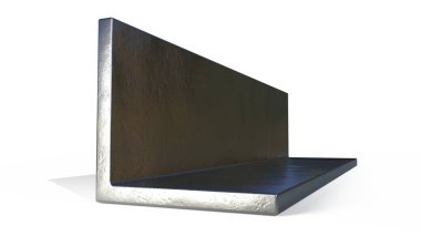 Köşe muhafızları metali yuvarladı, izole edilmiş endüstriyel üç boyutlu illüstrasyon