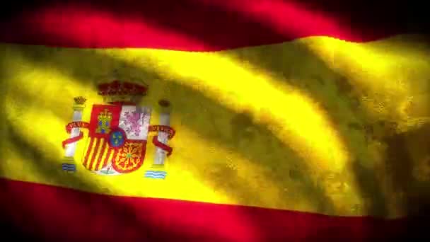 Ισπανία Grungy Βρόχο Σημαία — Αρχείο Βίντεο