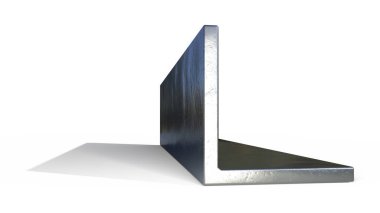 L-bar rulo metal - izole endüstriyel 3D illüstrasyon