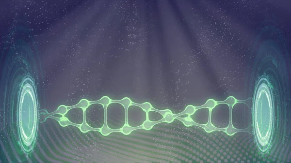 Dna Molecule Diverted Low Half Medical Illustration — 스톡 사진