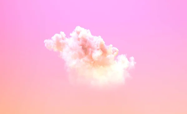 ピンクの夕焼けの巨大な積乱雲 Cgi性質3Dレンダリング — ストック写真