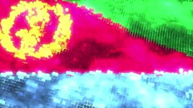 Eritre fütüristik bayrağı - döngü