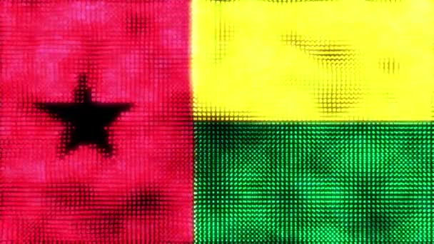 Bandera Digital Guinea Animación Bucle — Vídeo de stock
