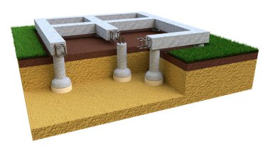 sondajlanmış çan temeli, izole edilmiş cgi endüstriyel 3D görüntüleme
