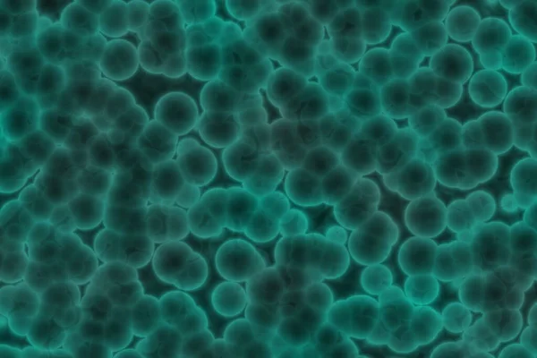 Erstaunliche Design Hellblau Viele Biologische Bakterien Digital Gezeichnet Hintergrund Illustration — Stockfoto