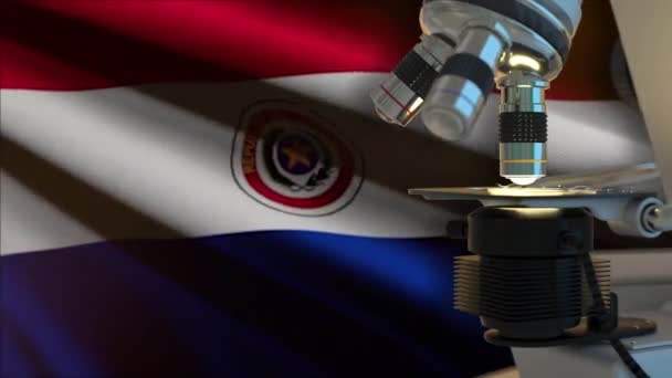 Concept Scientifique Paraguayen Avec Drapeau — Video