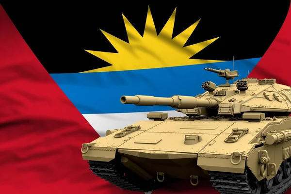 Antigua Barbuda Modern Tank Nem Igazi Design Zászló Háttér Tank — Stock Fotó