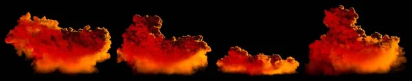 Różne Zachody Słońca Ogromne Chmury Odizolowane Natura Ilustracja — Zdjęcie stockowe