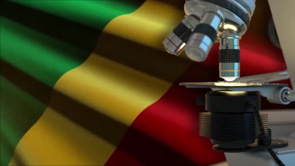 Congo Concept Scientifique Avec Drapeau — Video